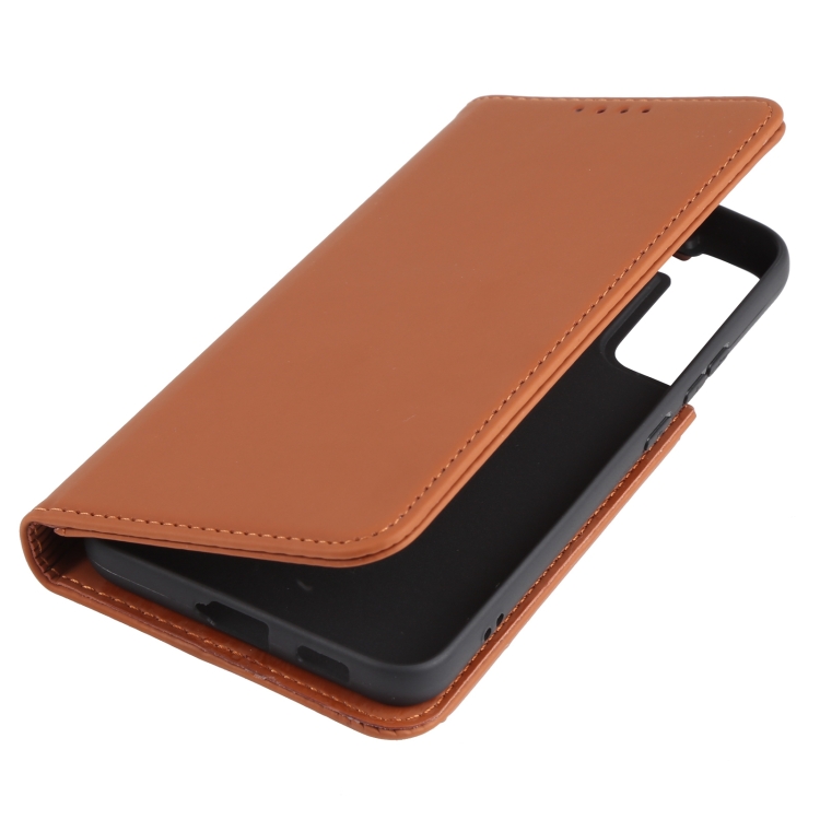 For Samsung Galaxy S22+ 5G Strong Magnetism Liquid Feel Horizontal Flip Leather Phone Case(Brown) For Samsung Galaxy S22+ 5G Strong Magnetism Liquid Feel Horizontal Flip Leather Phone Case(Brown)