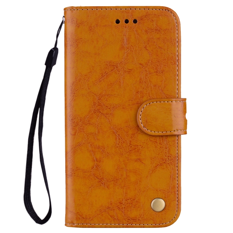For Samsung Galaxy S22 5G Oil Wax Texture Leather Phone Case(Yellow) For Samsung Galaxy S22 5G Oil Wax Texture Leather Phone Case(Yellow)