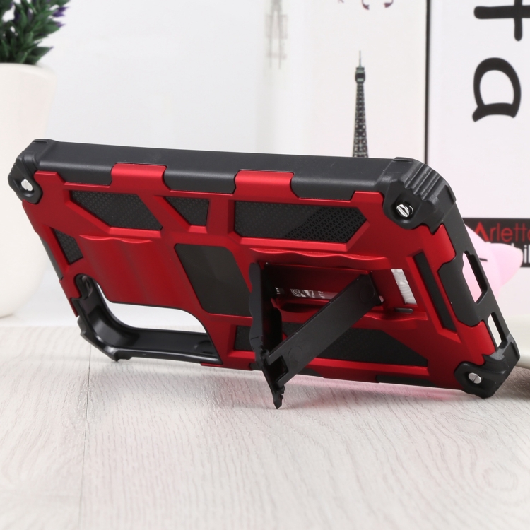 For Samsung Galaxy S22 5G Shockproof TPU + PC Magnetic Protective Phone Case with Holder(Red) For Samsung Galaxy S22 5G Shockproof TPU + PC Magnetic Protective Phone Case with Holder(Red)