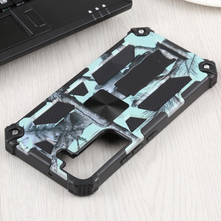 For Samsung Galaxy S22 5G Camouflage Armor Kickstand TPU + PC Magnetic Phone Case(Mint Green) For Samsung Galaxy S22 5G Camouflage Armor Kickstand TPU + PC Magnetic Phone Case(Mint Green)