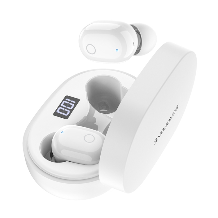Borofone BW06 Manner True Wireless Digital Display Bluetooth Earphone with Charging Box(Black) Borofone BW06 Manner True Wireless Digital Display Bluetooth Earphone with Charging Box(Black)