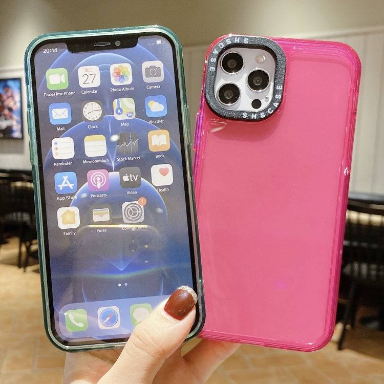 For iPhone 13 mini Black Lens Frame Transparent TPU Phone Case (Blue) For iPhone 13 mini Black Lens Frame Transparent TPU Phone Case (Blue)