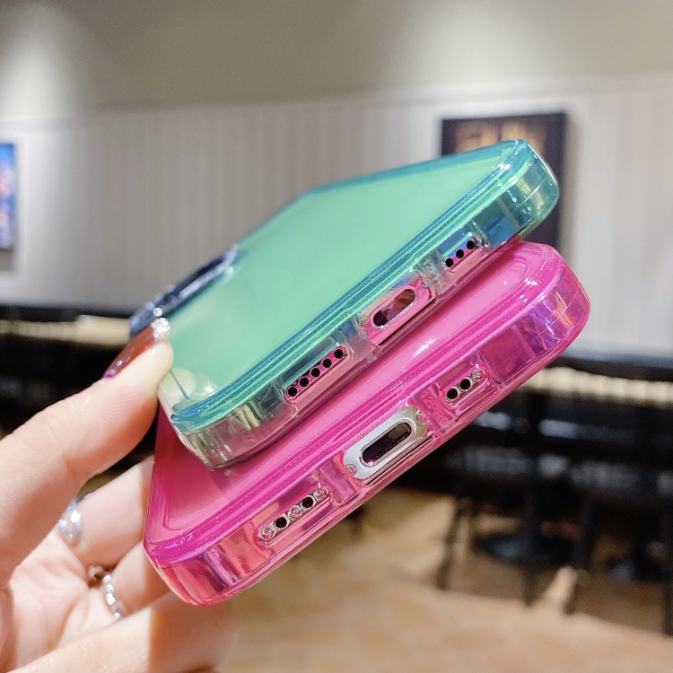 For iPhone 13 mini Black Lens Frame Transparent TPU Phone Case (Blue) For iPhone 13 mini Black Lens Frame Transparent TPU Phone Case (Blue)