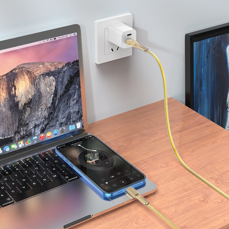 Borofone BU31 1.2m 2.4A USB to 8 Pin Jelly Braided Charging Data Cable(Silver) Borofone BU31 1.2m 2.4A USB to 8 Pin Jelly Braided Charging Data Cable(Silver)