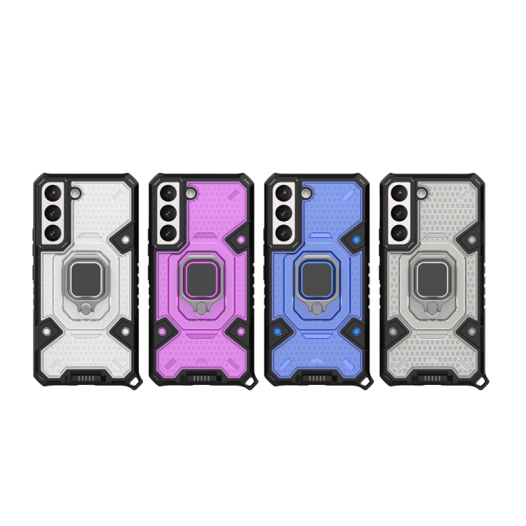 For Samsung Galaxy S22 5G Space PC+TPU Ring Holder Protective Phone Case(White) For Samsung Galaxy S22 5G Space PC+TPU Ring Holder Protective Phone Case(White)
