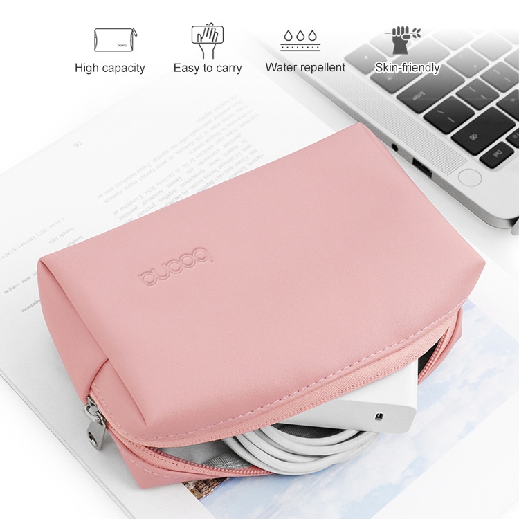 Baona XB-Q003 Power Storage Handbag PU Leather Digital Storage Bag(Pink) Baona XB-Q003 Power Storage Handbag PU Leather Digital Storage Bag(Pink)