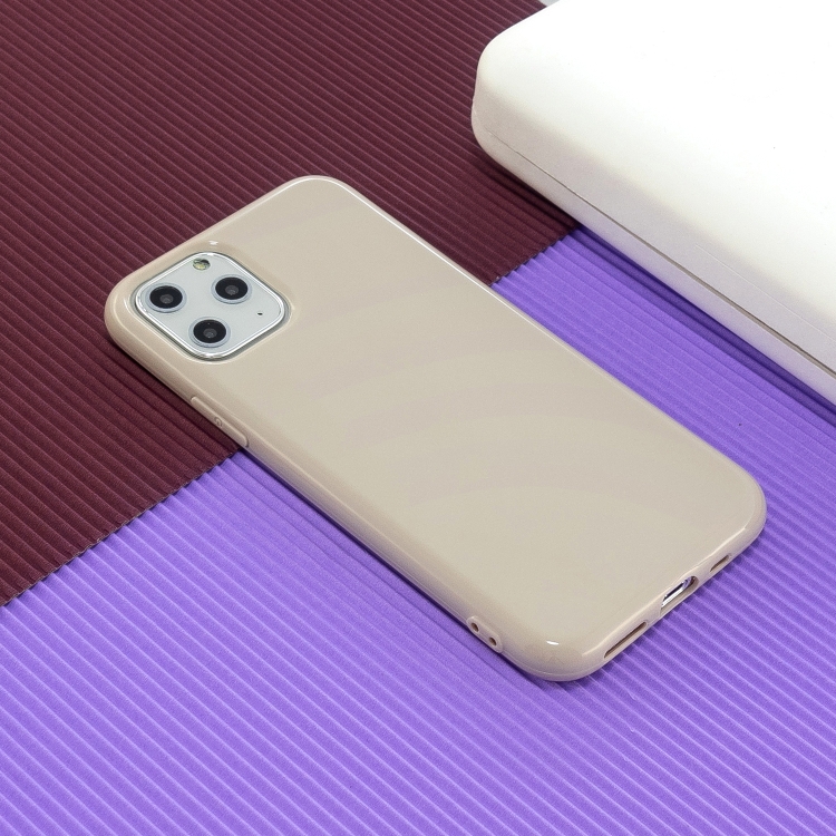 For iPhone 11 Pro 2.0mm Thick TPU Candy Color Protective Case(Khaki)