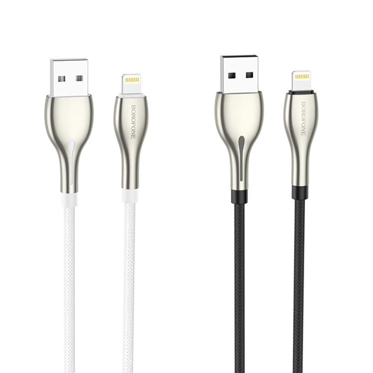 Borofone BU29 1.2m 2.4A USB to 8 Pin Exquisite Charging Data Cable(White) Borofone BU29 1.2m 2.4A USB to 8 Pin Exquisite Charging Data Cable(White)