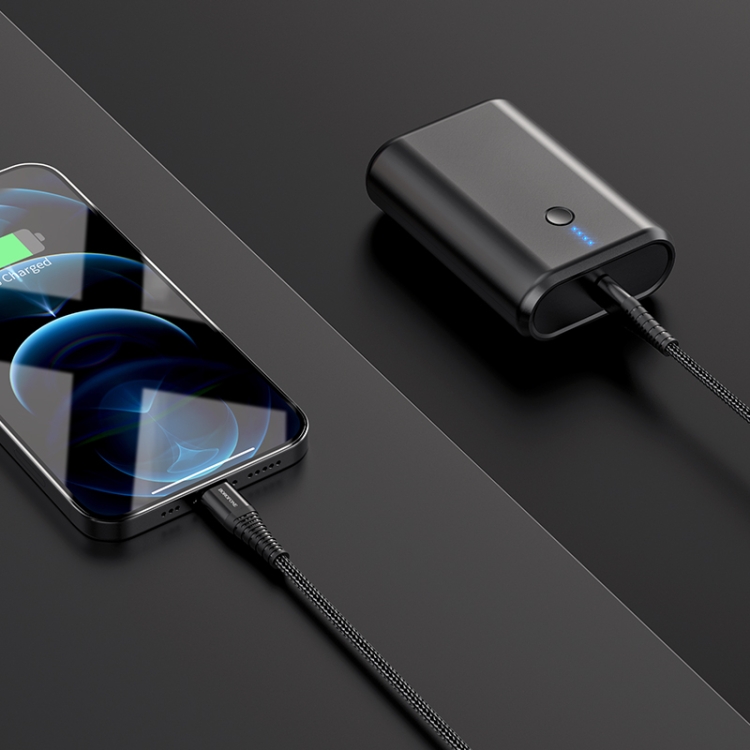 Borofone BU27 1.2m PD 20W Type-C to 8 Pin Cool Victory Charging Data Cable(Black) Borofone BU27 1.2m PD 20W Type-C to 8 Pin Cool Victory Charging Data Cable(Black)