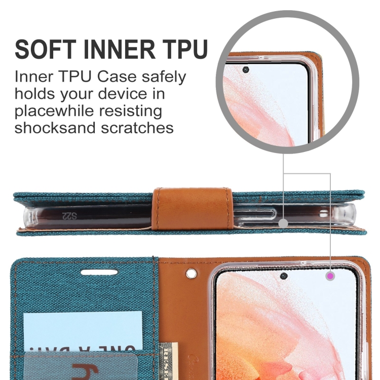 For Samsung Galaxy S22 5G GOOSPERY CANVAS DIARY Canvas Texture Leather Phone Case(Grey) For Samsung Galaxy S22 5G GOOSPERY CANVAS DIARY Canvas Texture Leather Phone Case(Grey)