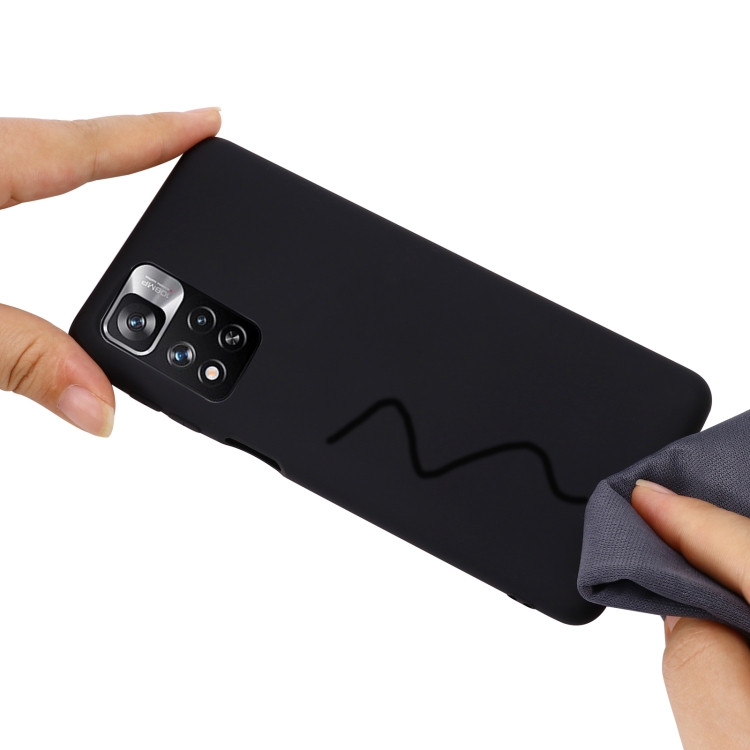 Funda Xiaomi Redmi Note 11 Pro 5G Silicona Acabado Tacto Suave - Negro -  Spain