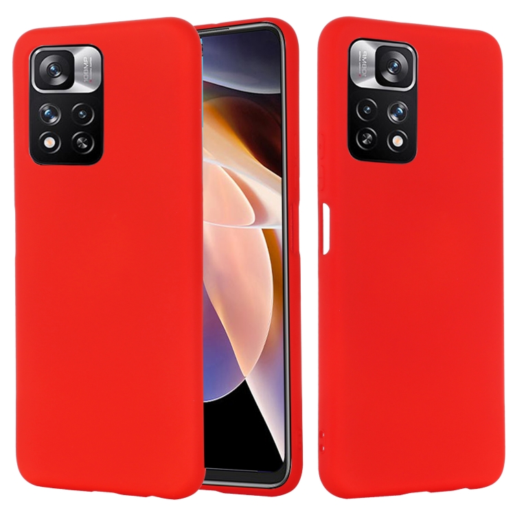 Funda COOL Silicona para Xiaomi Redmi Note 11 Pro / Note 11 Pro 5G (Rojo)