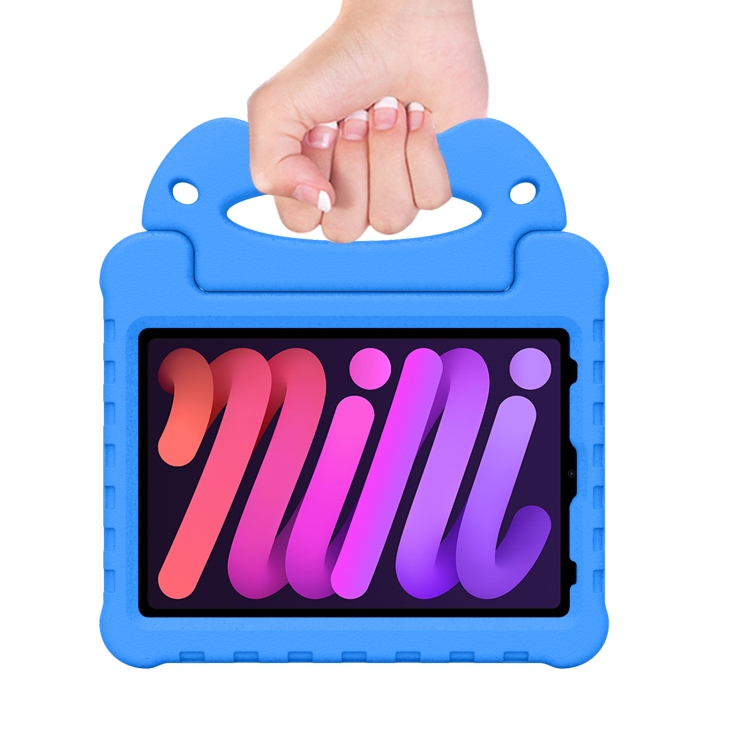 For iPad mini 6 EVA Tablet Case with Holder(Blue) For iPad mini 6 EVA Tablet Case with Holder(Blue)