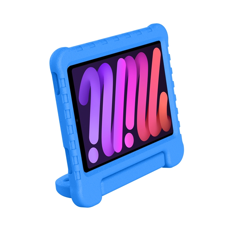For iPad mini 6 EVA Tablet Case with Holder(Blue) For iPad mini 6 EVA Tablet Case with Holder(Blue)