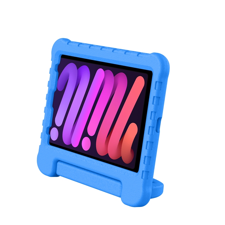For iPad mini 6 EVA Tablet Case with Holder(Blue) For iPad mini 6 EVA Tablet Case with Holder(Blue)