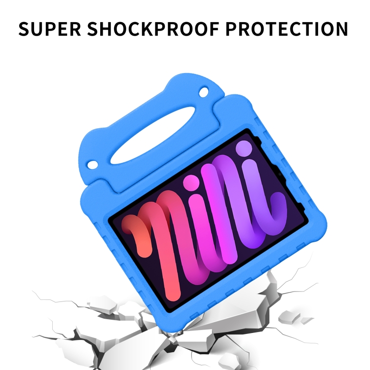 For iPad mini 6 EVA Tablet Case with Holder(Blue) For iPad mini 6 EVA Tablet Case with Holder(Blue)