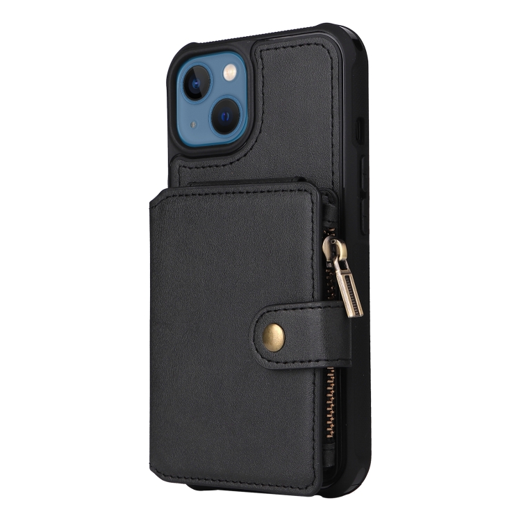 For iPhone 13 mini Zipper Shockproof Protective Phone Case (Black) For iPhone 13 mini Zipper Shockproof Protective Phone Case (Black)