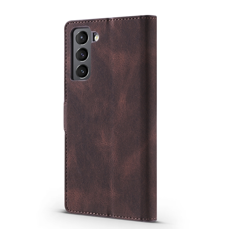 For Samsung Galaxy S22 5G TAOKKIM Calf Texture Leather Phone Case(Coffee) For Samsung Galaxy S22 5G TAOKKIM Calf Texture Leather Phone Case(Coffee)