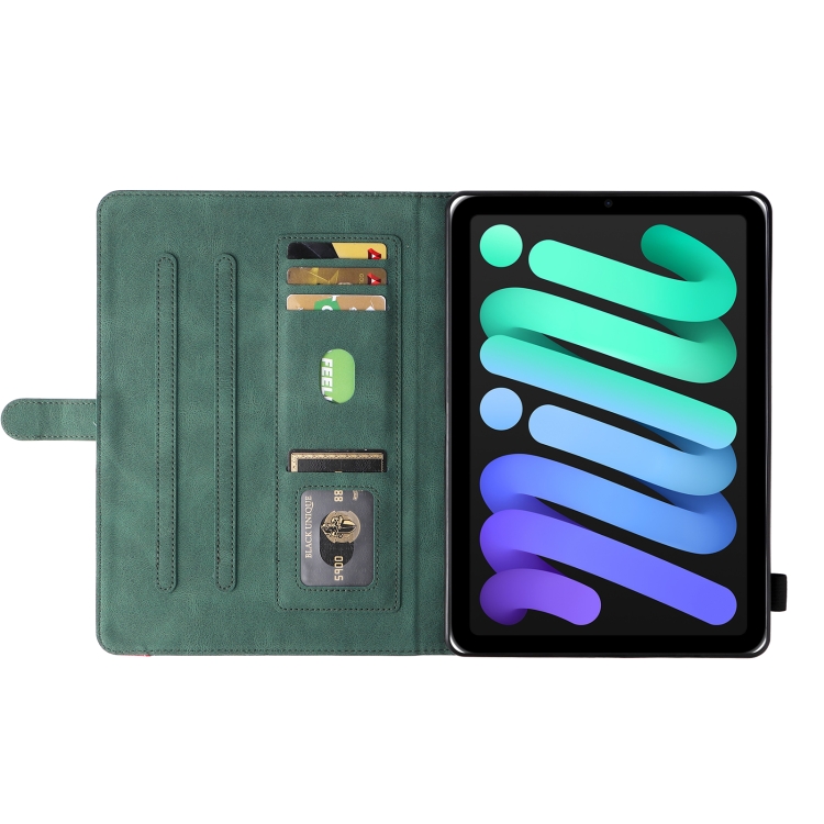 Dual-color Splicing Horizontal Flip Leather Tablet Case For iPad mini 6(Green) Dual-color Splicing Horizontal Flip Leather Tablet Case For iPad mini 6(Green)