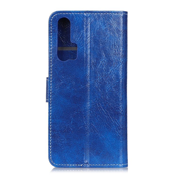 For Galaxy S20 Ultra Retro Crazy Horse Texture Horizontal Flip Leather Case with Holder & Card Slots & Photo Frame & Wallet(Blue)