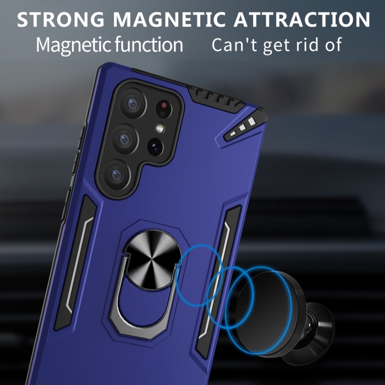 For Samsung Galaxy S22 Ultra 5G PC + TPU Phone Case with Rotatable Ring Holder(Black) For Samsung Galaxy S22 Ultra 5G PC + TPU Phone Case with Rotatable Ring Holder(Black)
