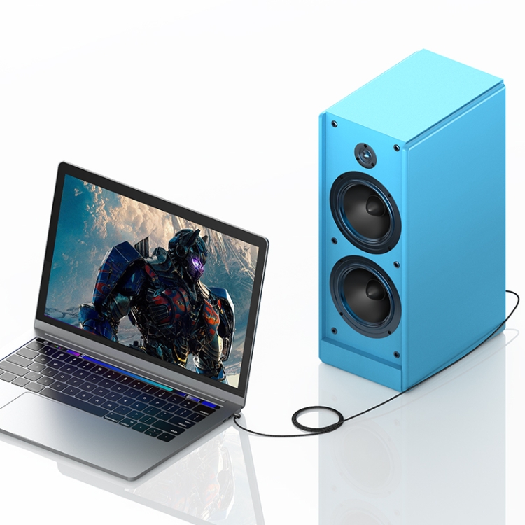 USAMS US-SJ557 3.5mm to 3.5mm Right-angle Audio Cable(Black) - 5