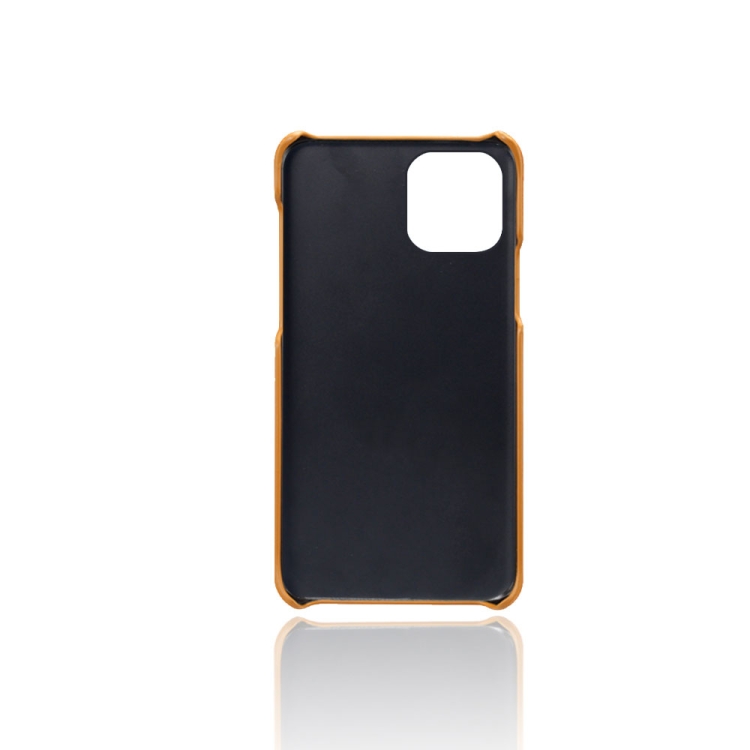 For iPhone 13 mini Calf Texture PC + PU Phone Case (Orange)