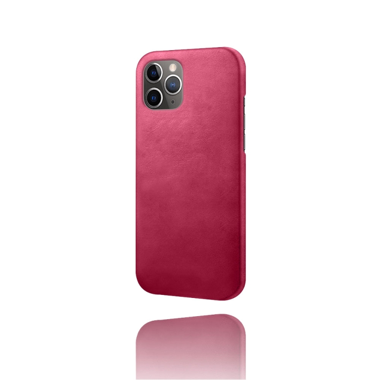 Calf Texture PC + PU Phone Case For iPhone 11 Pro(Rose Red)