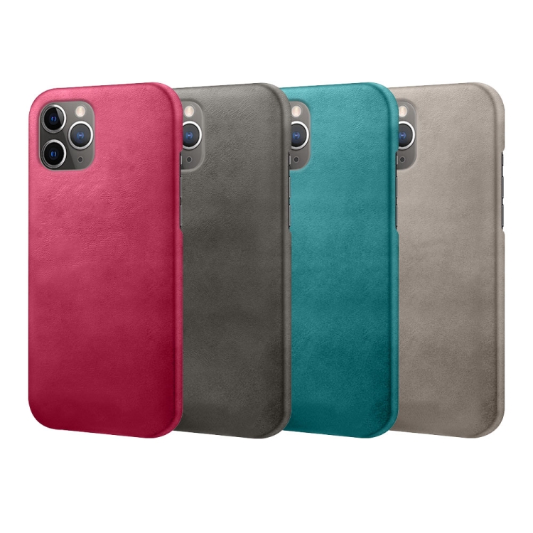 Calf Texture PC + PU Phone Case For iPhone 11 Pro(Rose Red)