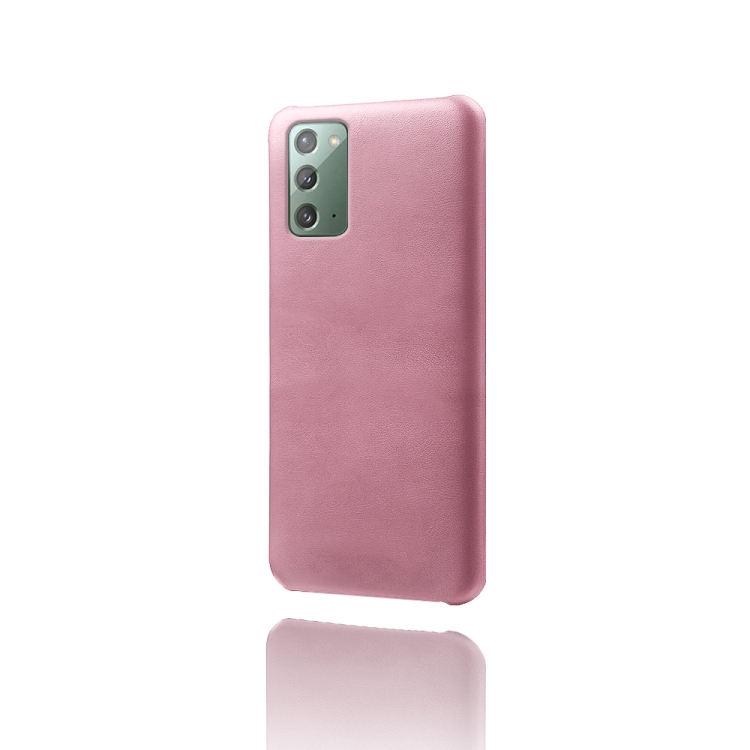 For Samsung Galaxy Note20 Calf Texture PC + PU Phone Case(Pink) For Samsung Galaxy Note20 Calf Texture PC + PU Phone Case(Pink)