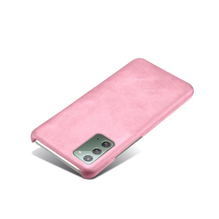 For Samsung Galaxy Note20 Calf Texture PC + PU Phone Case(Pink) For Samsung Galaxy Note20 Calf Texture PC + PU Phone Case(Pink)