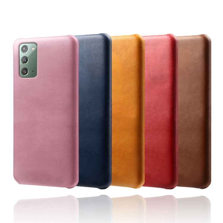 For Samsung Galaxy Note20 Calf Texture PC + PU Phone Case(Pink) For Samsung Galaxy Note20 Calf Texture PC + PU Phone Case(Pink)