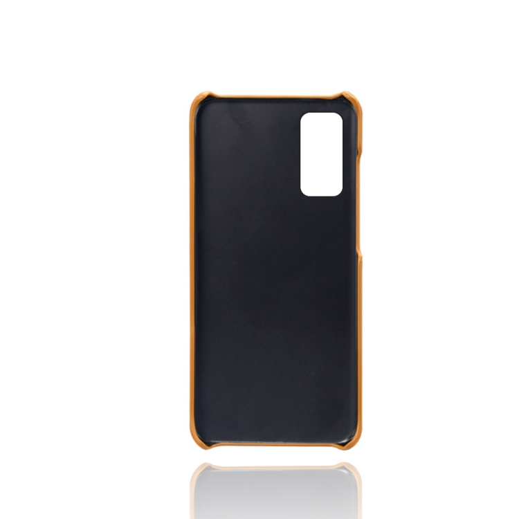 For Samsung Galaxy S20 FE Calf Texture PC + PU Phone Case(Orange) For Samsung Galaxy S20 FE Calf Texture PC + PU Phone Case(Orange)