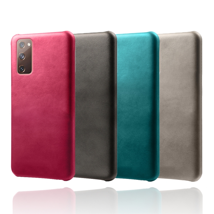 For Samsung Galaxy S20 FE Calf Texture PC + PU Phone Case(Orange) For Samsung Galaxy S20 FE Calf Texture PC + PU Phone Case(Orange)