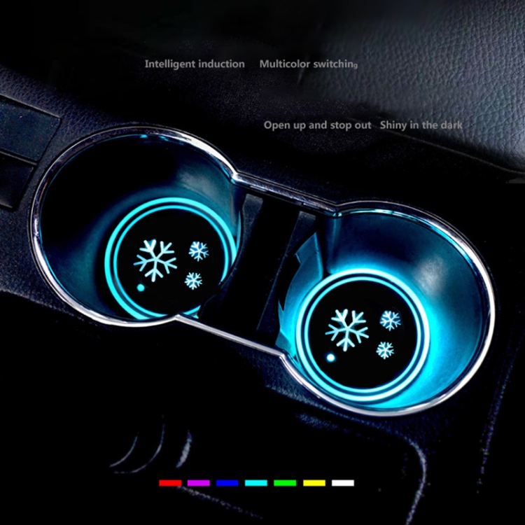 Car AcrylicColorful USB Charger Water Cup Groove LED Atmosphere