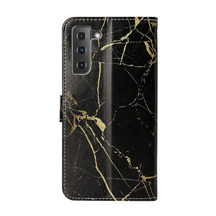 For Samsung Galaxy S22 5G Colored Drawing Marble Pattern PU Leather Phone Case(Black Gold Marble) For Samsung Galaxy S22 5G Colored Drawing Marble Pattern PU Leather Phone Case(Black Gold Marble)