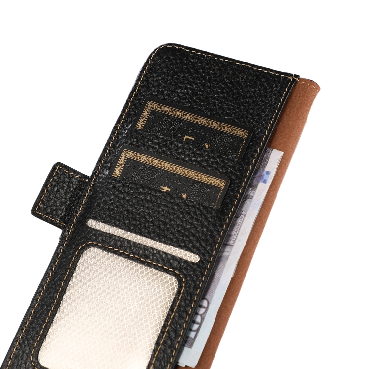 For Samsung Galaxy S22 5G KHAZNEH Side-Magnetic Litchi Genuine Leather RFID Phone Case(Black) For Samsung Galaxy S22 5G KHAZNEH Side-Magnetic Litchi Genuine Leather RFID Phone Case(Black)