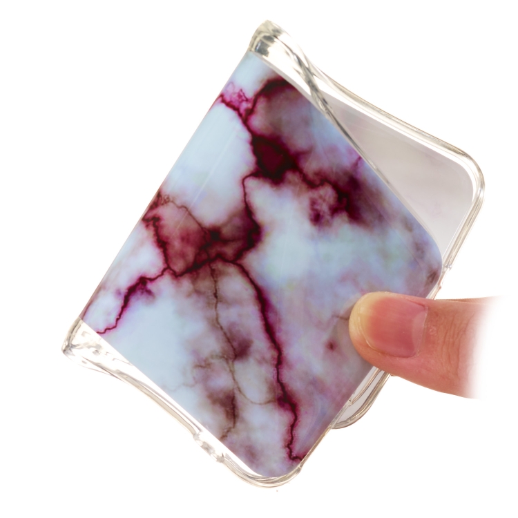 For Samsung Galaxy S22 Ultra 5G Marble Pattern Soft TPU Phone Case(Red)