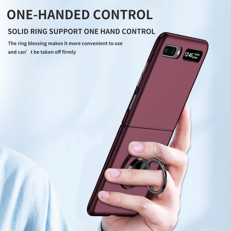 Para Samsung Galaxy Z Flip 5G ARMOR RING Holder Funda telefónica (púrpura)