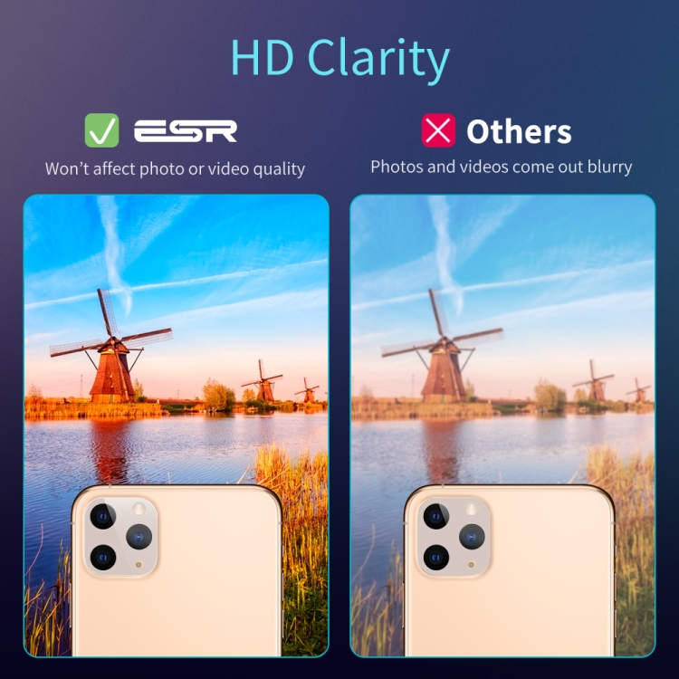 For iPhone 11 Pro Max ESR Premium Clear 9H Full Coverage Tempered Glass Camera Lens Protector(Gold) For iPhone 11 Pro Max ESR Premium Clear 9H Full Coverage Tempered Glass Camera Lens Protector(Gold)