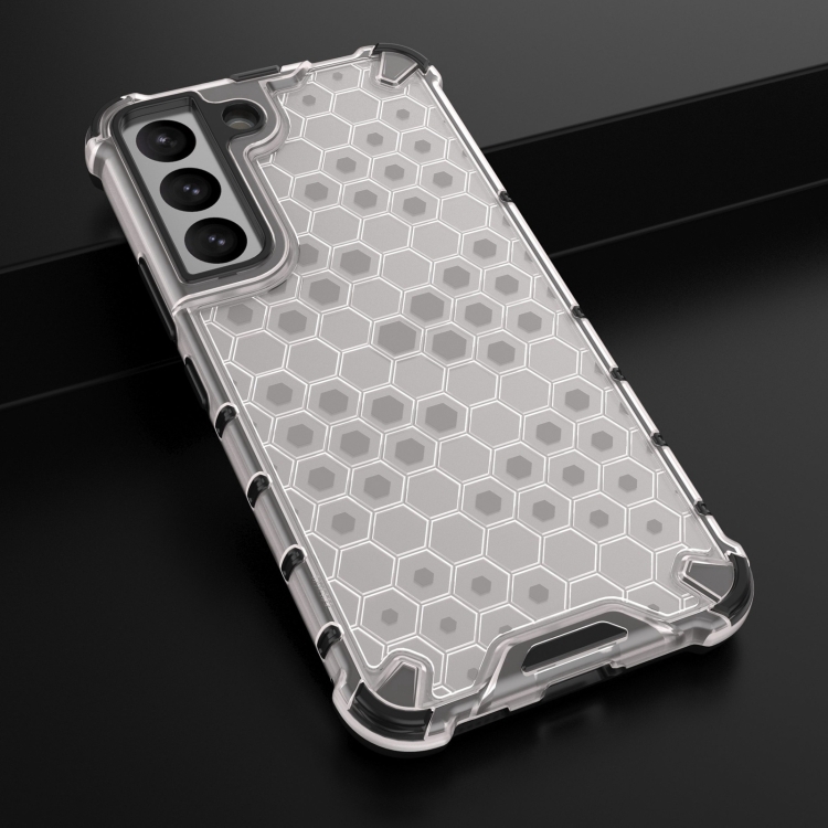For Samsung Galaxy S22 5G Lanyard Honeycomb PC + TPU Case(White) For Samsung Galaxy S22 5G Lanyard Honeycomb PC + TPU Case(White)