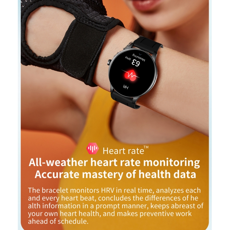 NY20 1.3 pulgadas Smart Watch, soporte Monitor de suspensión / Monitor de oxígeno de sangre (negro) - B2