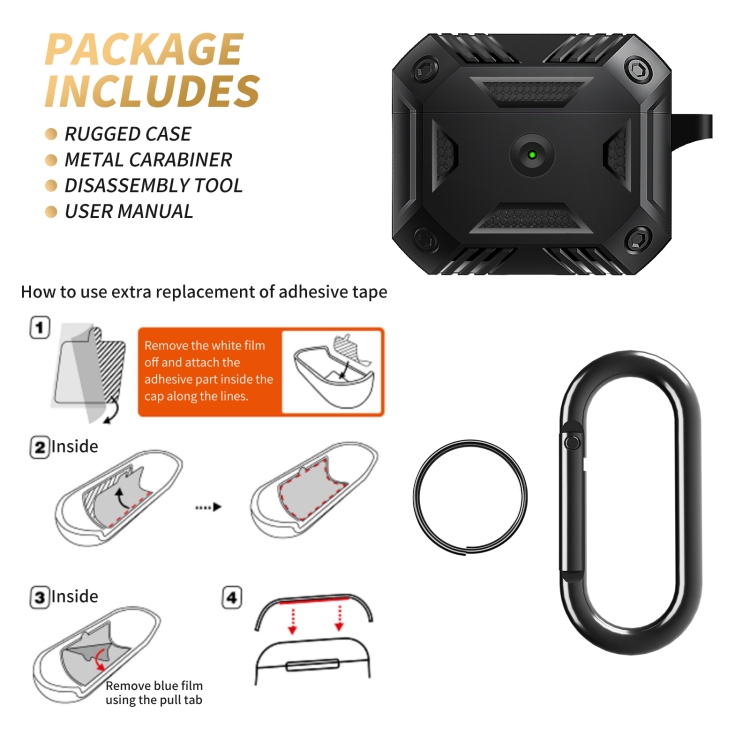 Silicone Earphone Protective Case with Hook For AirPods 3(Black) Silicone Earphone Protective Case with Hook For AirPods 3(Black)