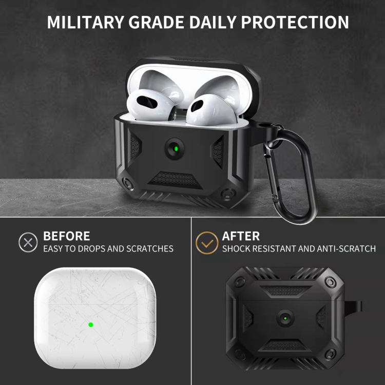 Silicone Earphone Protective Case with Hook For AirPods 3(Black) Silicone Earphone Protective Case with Hook For AirPods 3(Black)