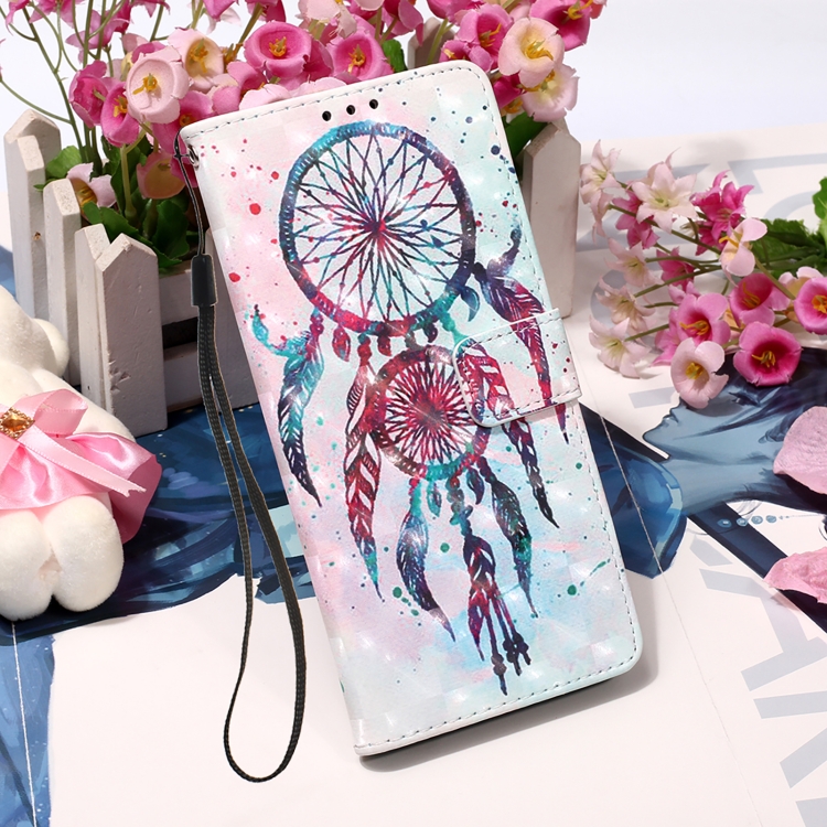 For Samsung Galaxy S22 5G 3D Painting Flip Leather Case with Holder(Wind Chimes) For Samsung Galaxy S22 5G 3D Painting Flip Leather Case with Holder(Wind Chimes)