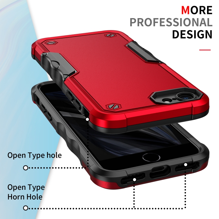 For iPhone SE 2022 / SE 2020 / 8 / 7 Non-slip Armor Phone Case(Blue) For iPhone SE 2022 / SE 2020 / 8 / 7 Non-slip Armor Phone Case(Blue)