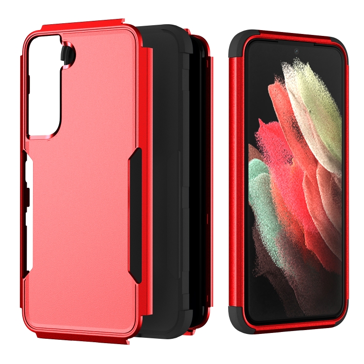 For Samsung Galaxy S22 5G TPU + PC Shockproof Phone Case(Red+Black) For Samsung Galaxy S22 5G TPU + PC Shockproof Phone Case(Red+Black)