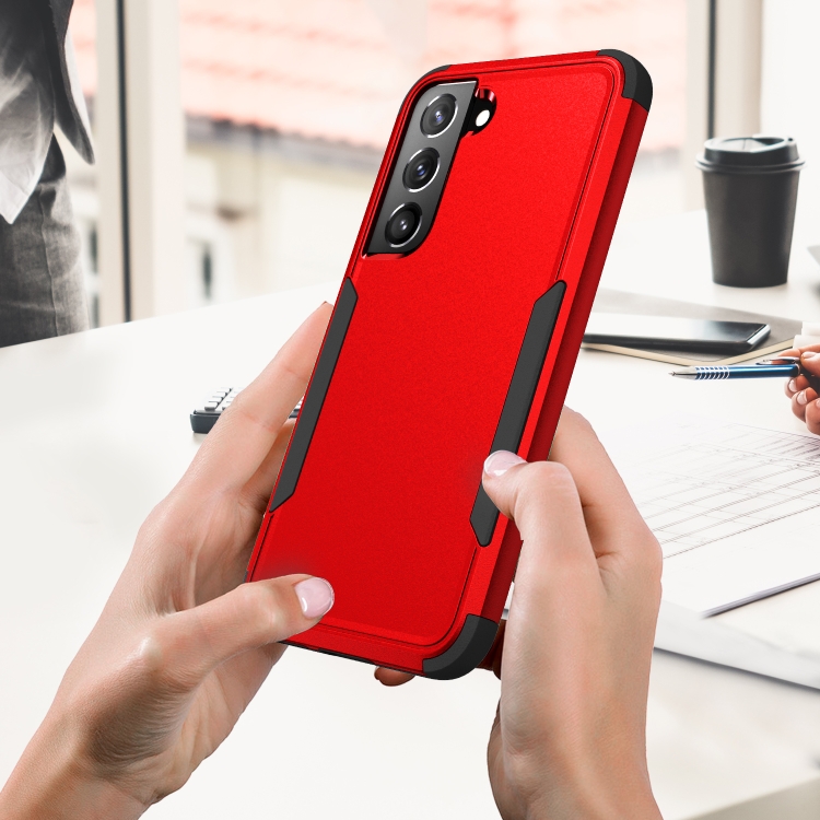 For Samsung Galaxy S22 5G TPU + PC Shockproof Phone Case(Red+Black) For Samsung Galaxy S22 5G TPU + PC Shockproof Phone Case(Red+Black)