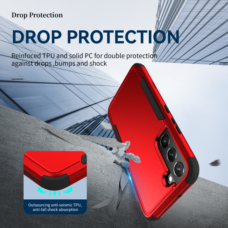 For Samsung Galaxy S22 5G TPU + PC Shockproof Phone Case(Red+Black) For Samsung Galaxy S22 5G TPU + PC Shockproof Phone Case(Red+Black)
