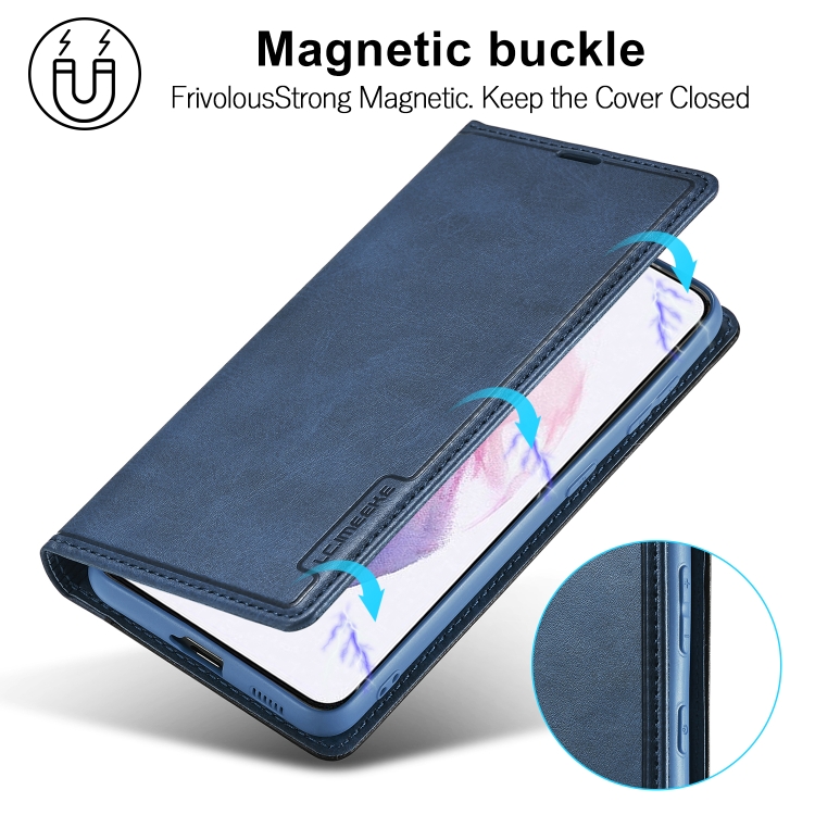 For Samsung Galaxy S22+ 5G LC.IMEEKE LC-001 Series PU + TPU Color Matching Frosted Leather Phone Case(Blue) For Samsung Galaxy S22+ 5G LC.IMEEKE LC-001 Series PU + TPU Color Matching Frosted Leather Phone Case(Blue)